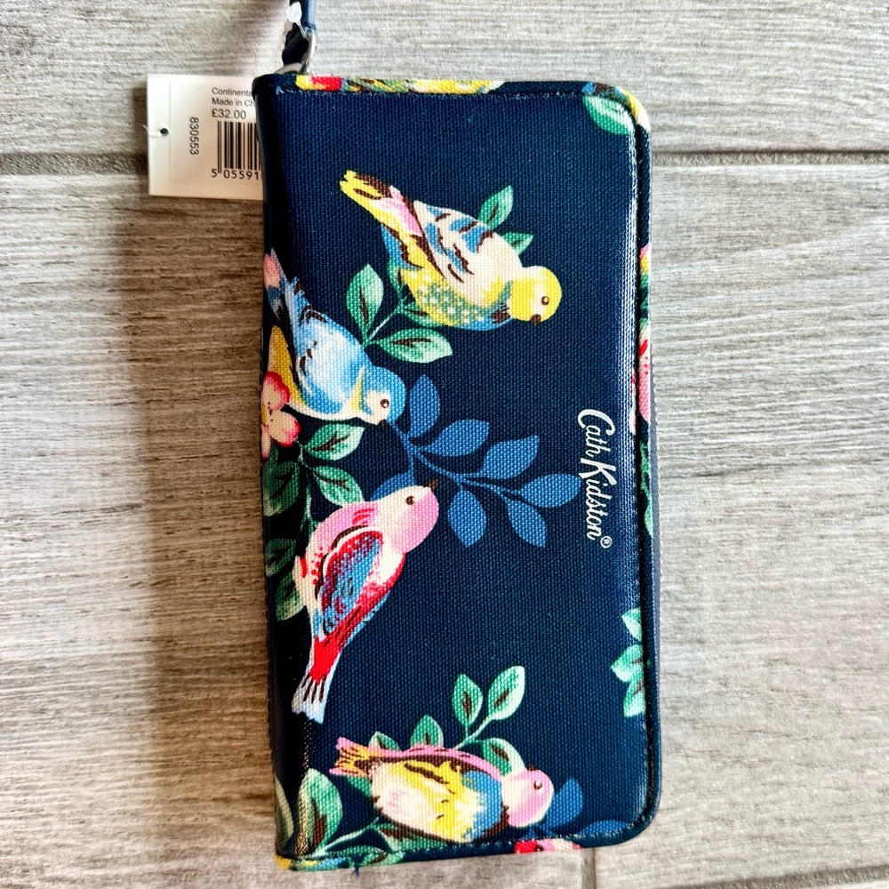 Cath Kidston Navy Wallet with Bird Design